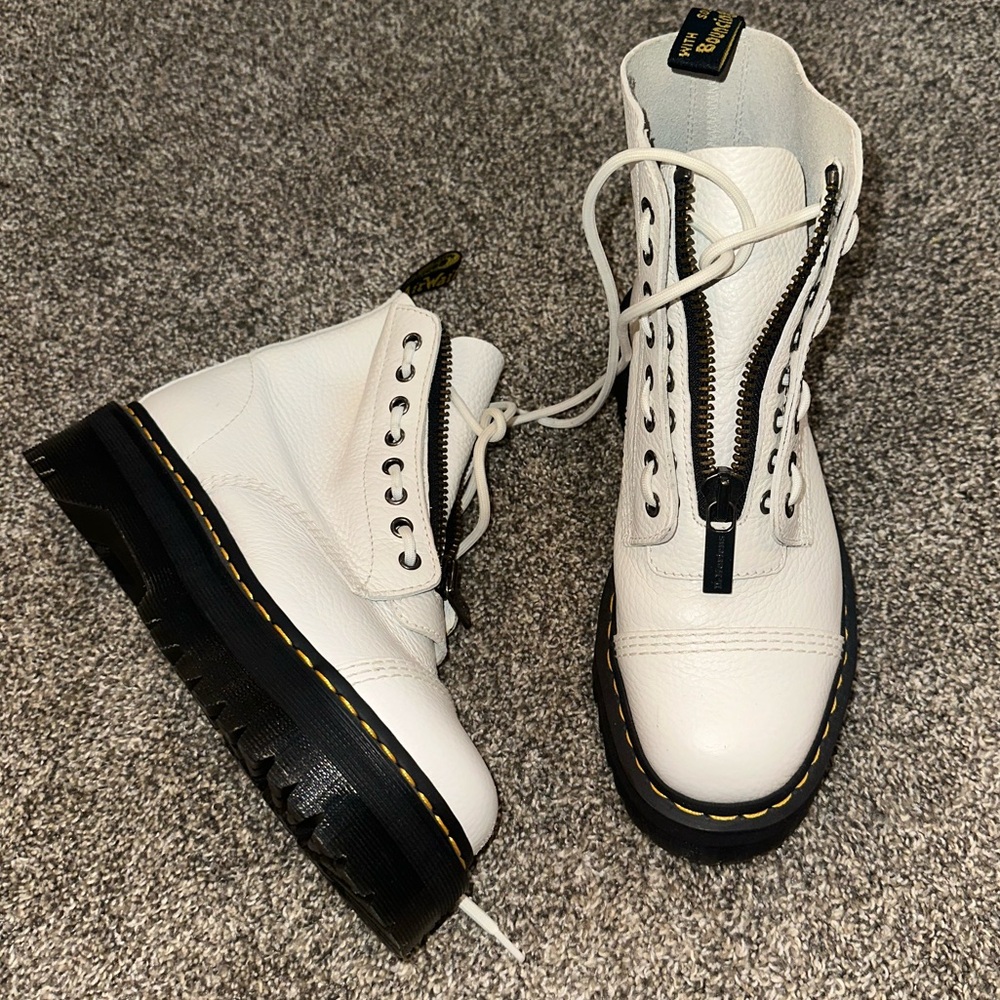 Dr. Marten Sinclair milled nappa leather platform boots